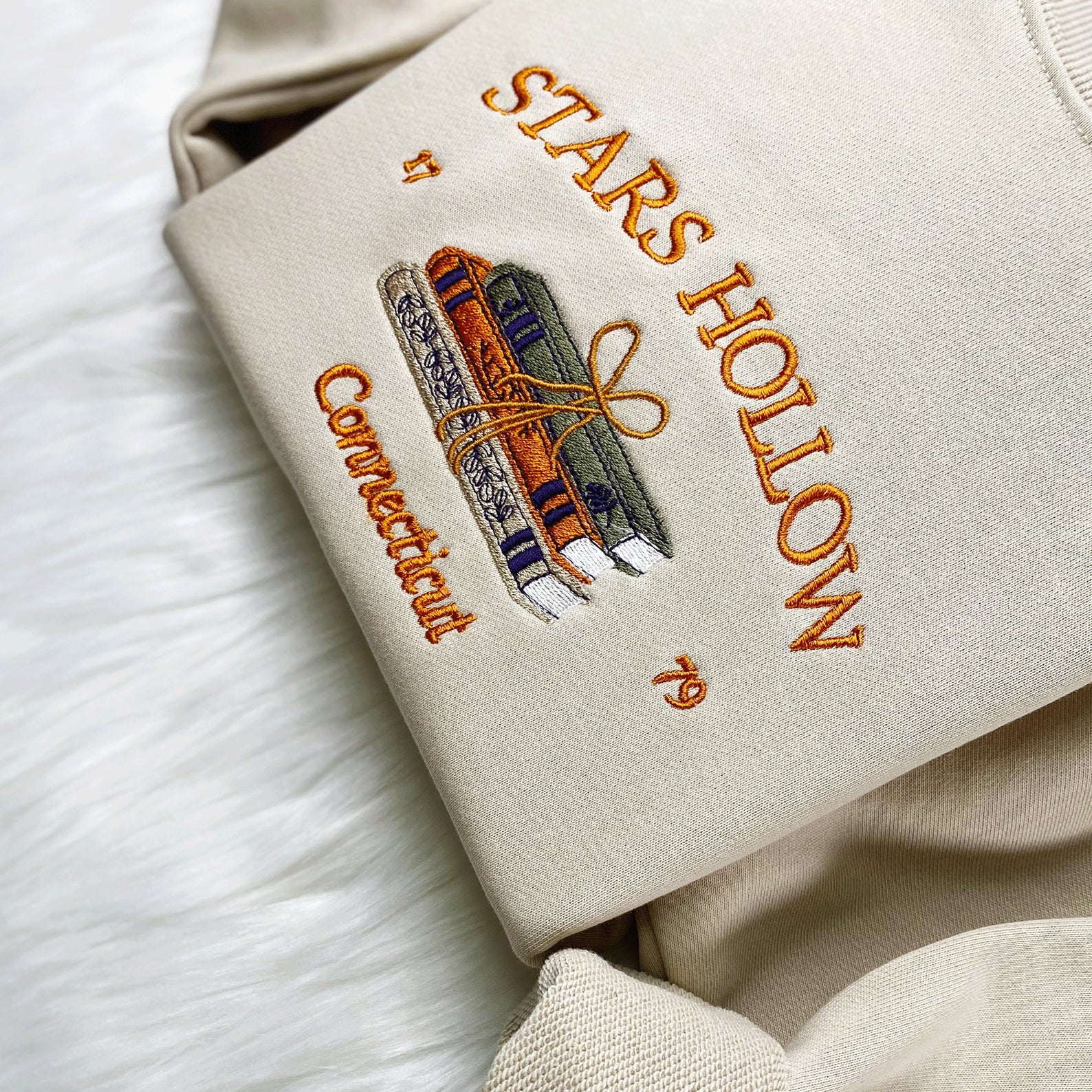 Stars Hollow Connecticut Book Embroidered Sweatshirt/Hoodie