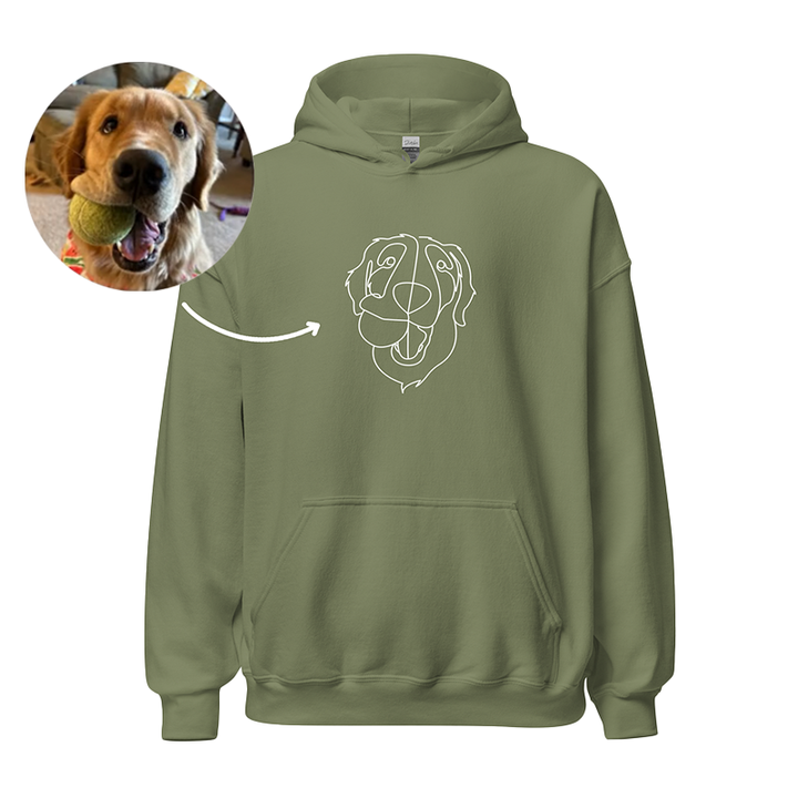 Custom Embroidered Line Drawing Crewneck & Hoodie