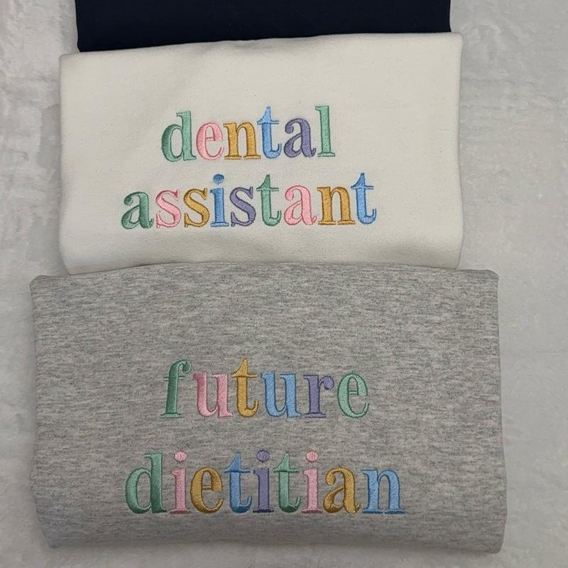 Custom Embroidered Pastel Colors Career Sweatshirt
