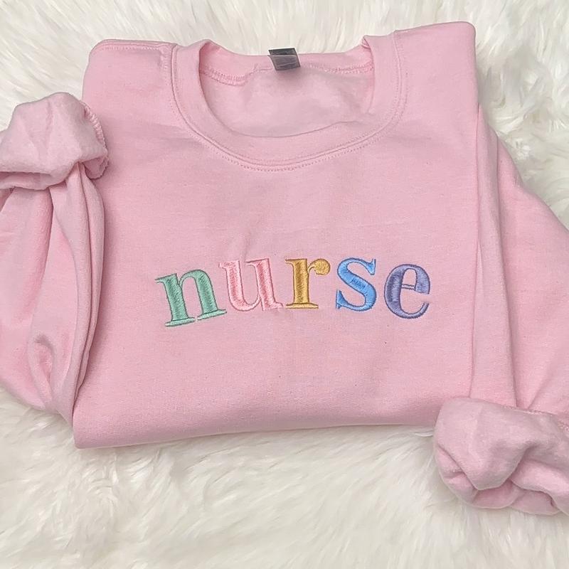 Custom Embroidered Pastel Colors Career Sweatshirt