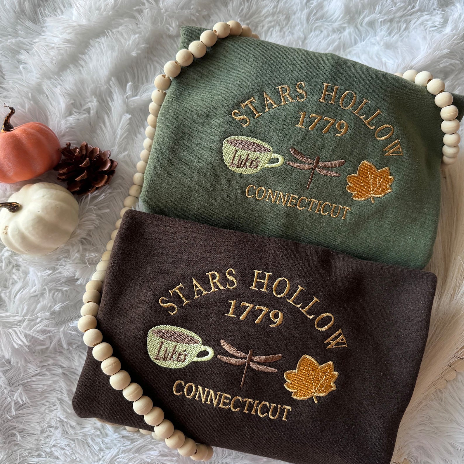 Stars Hollow Embroidered Fall Sweatshirt/Hoodie