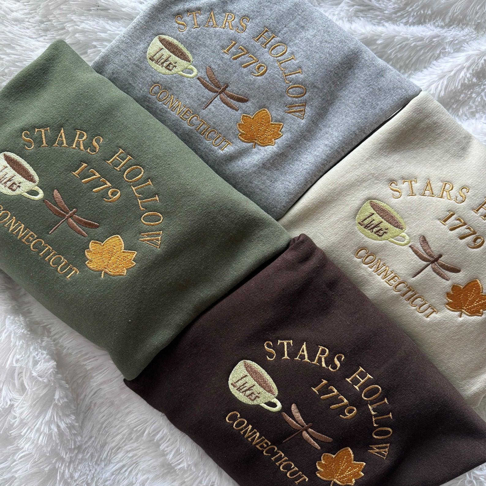 Stars Hollow Embroidered Fall Sweatshirt/Hoodie