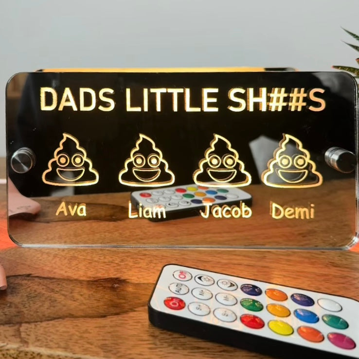 Personalized Mirror Light Dads Little Sh##s
