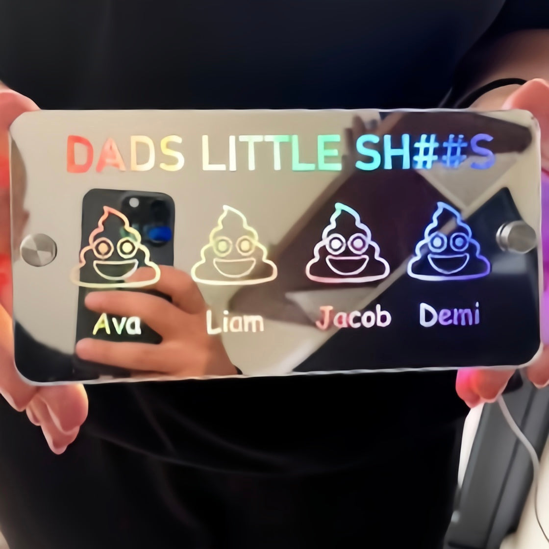 Personalized Mirror Light Dads Little Sh##s