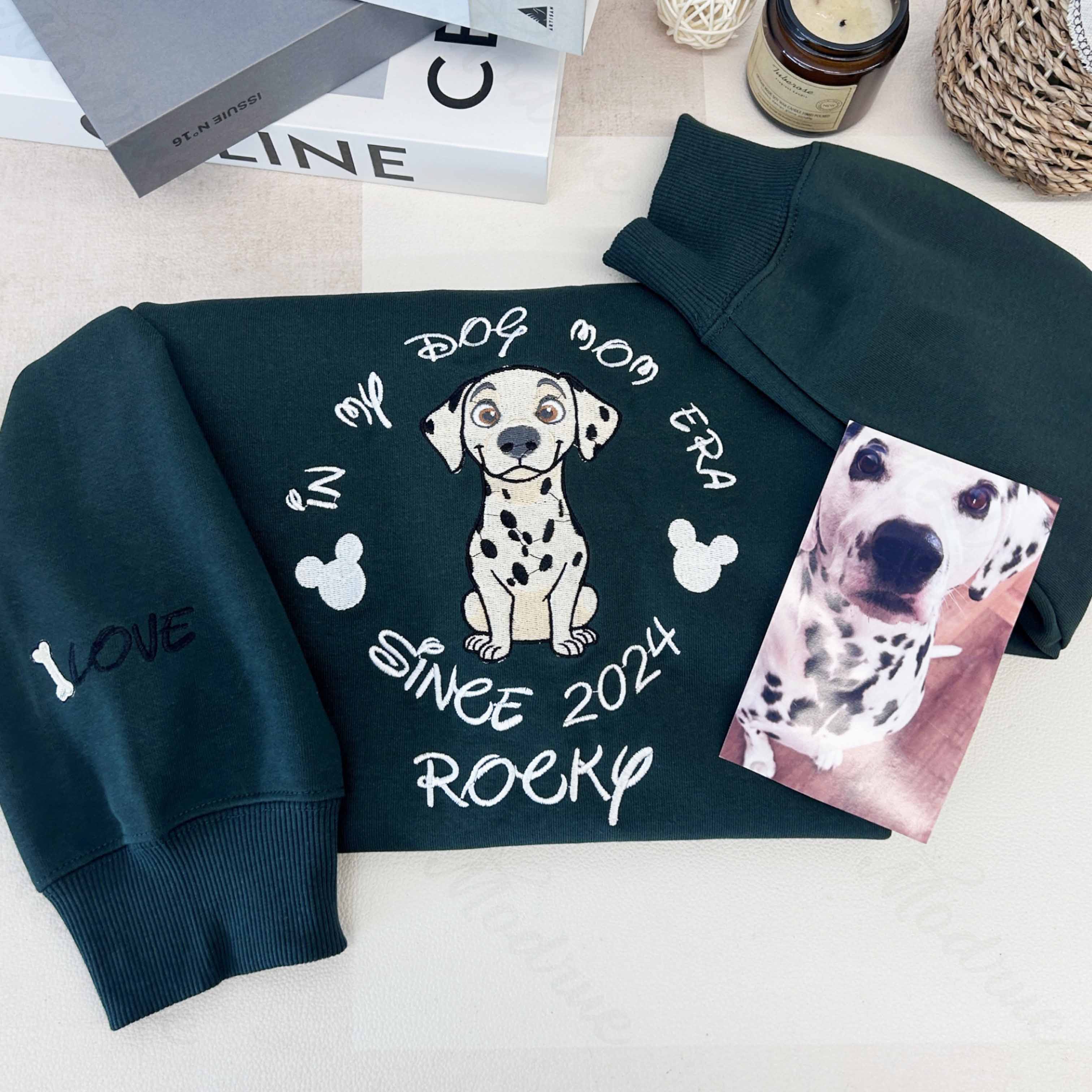 Personalized Pet Embroidered Sweatshirt Cartoon Style