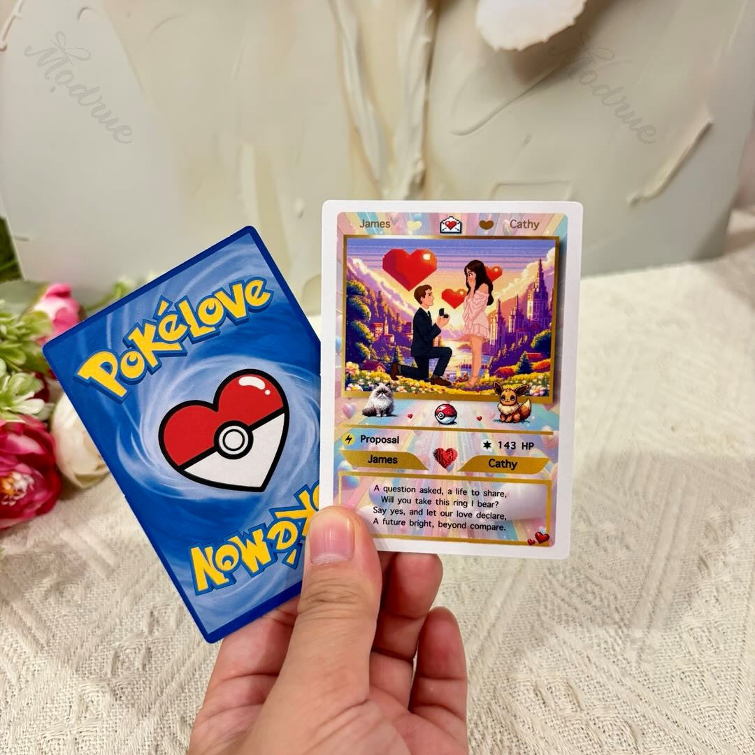 Personalized Pixel Art Themed Card