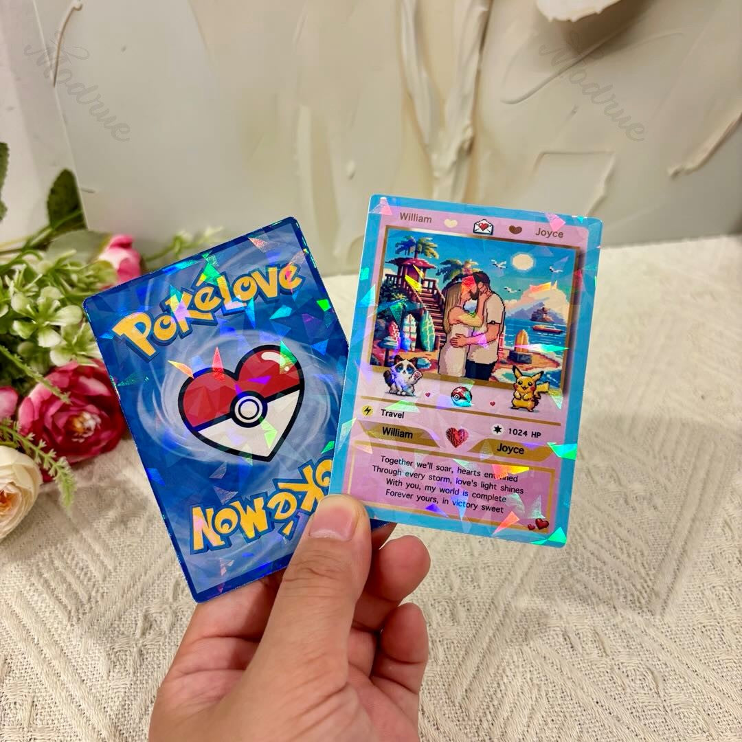 Personalized Pixel Art Themed Card