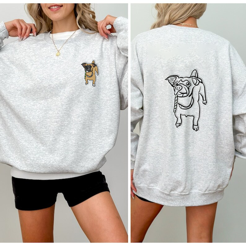 Custom Embroidered Pet Full Body Embroidery on the Front and Back