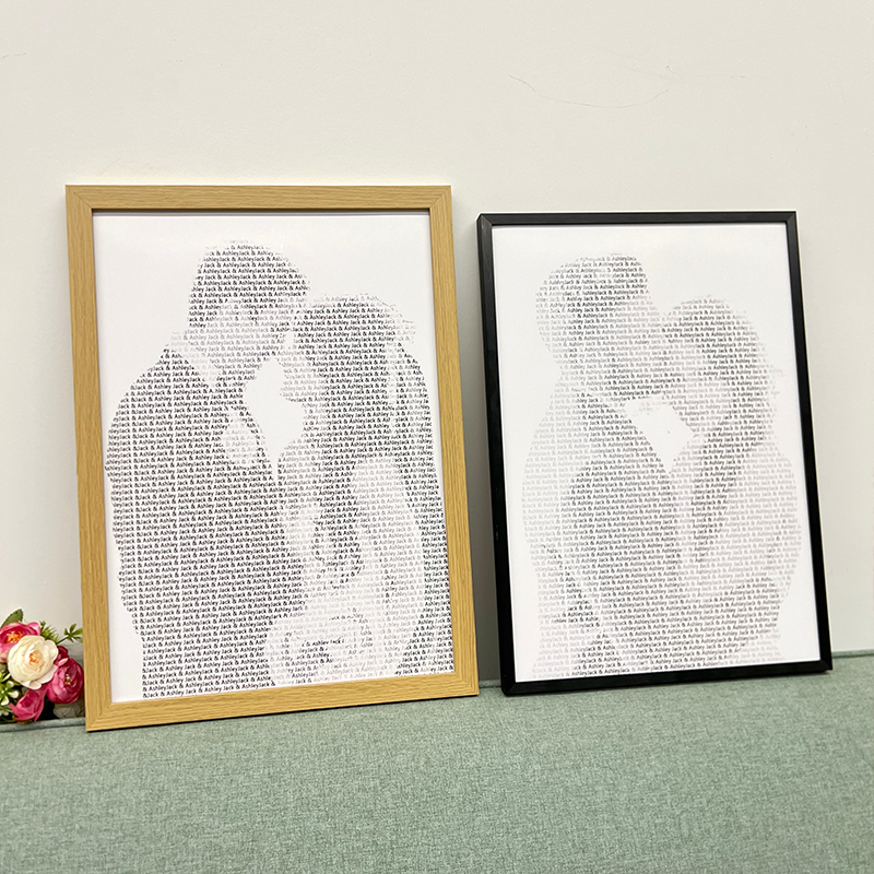 Portrait Name Photo Frame Anniversary Gift