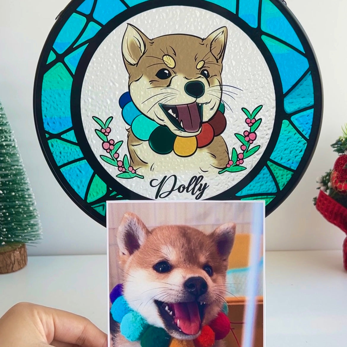 Custom Pet Portrait Suncatcher