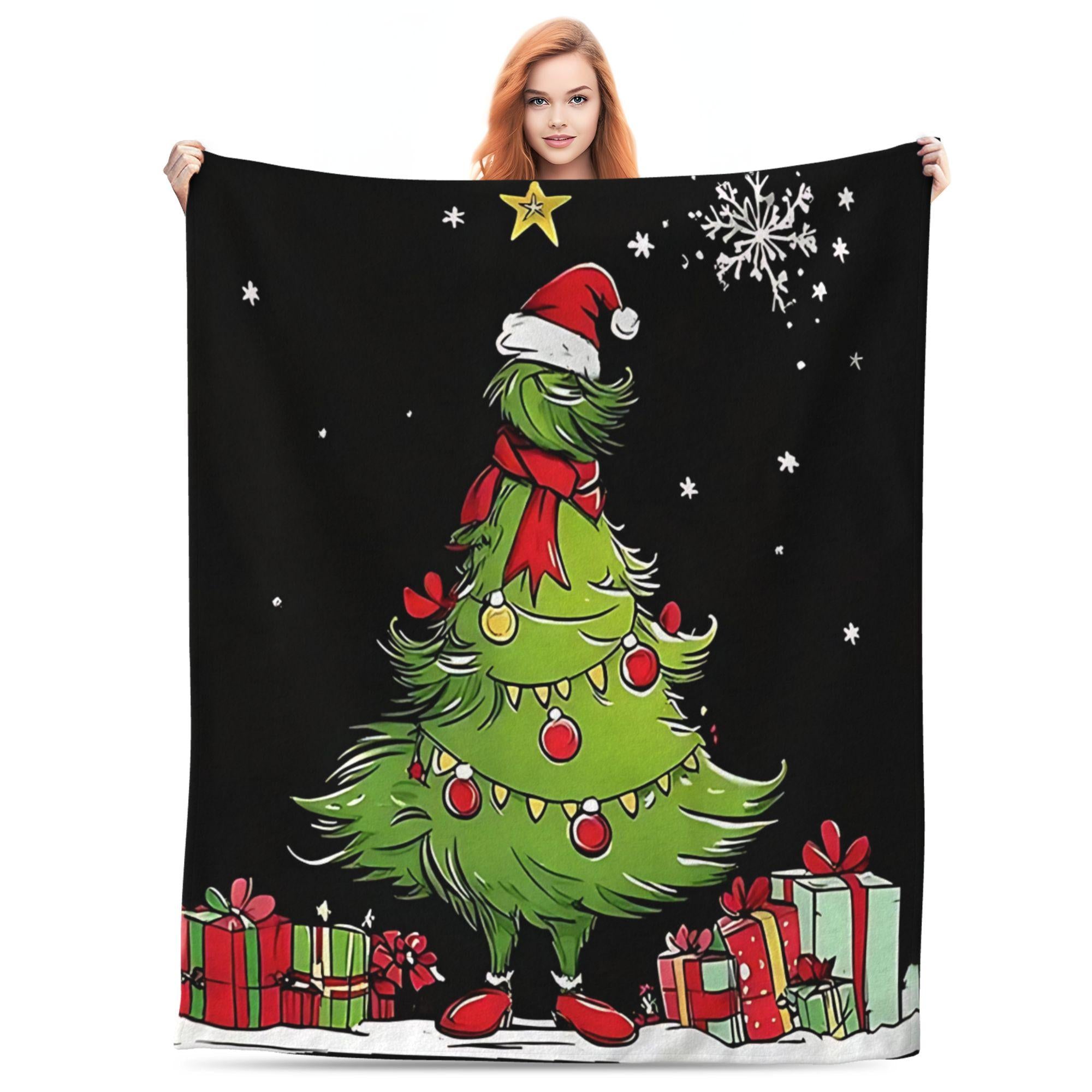 Funny Green Christmas Flannel Blanket