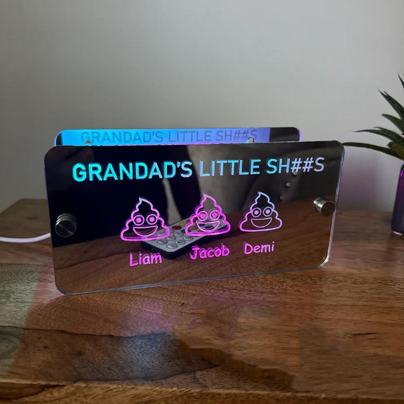 Personalized Mirror Light Dads Little Sh##s