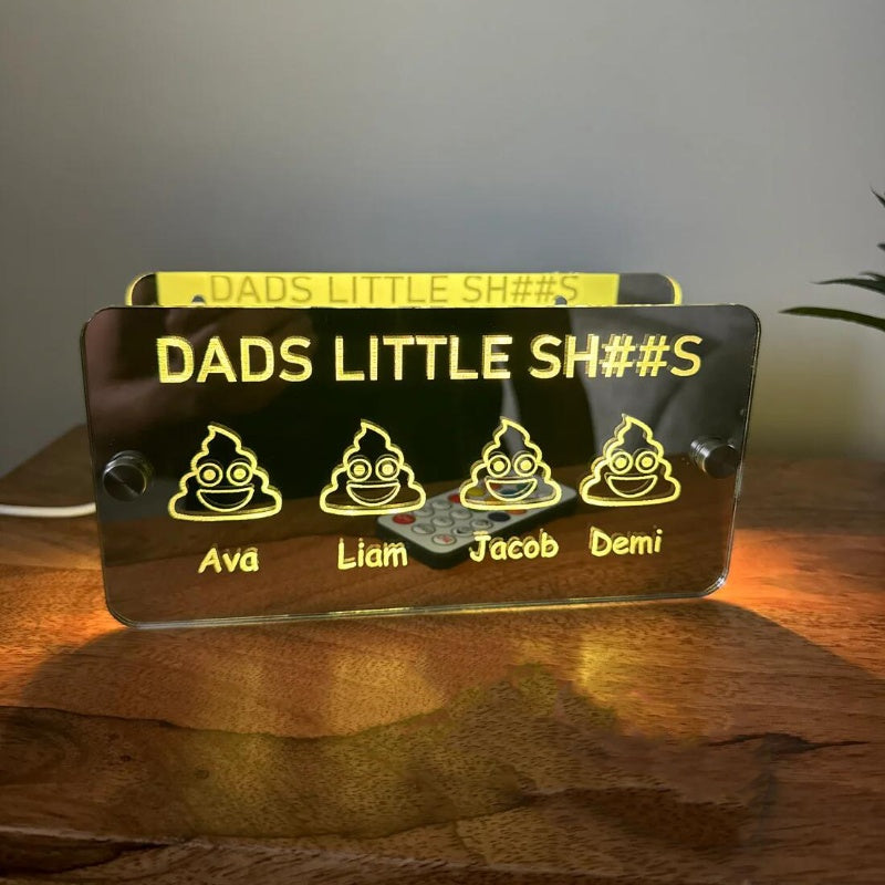 Personalized Mirror Light Dads Little Sh##s
