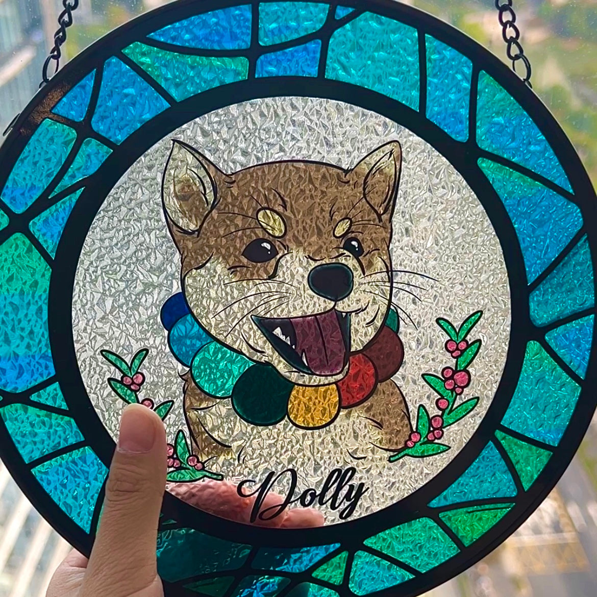 Custom Pet Portrait Suncatcher