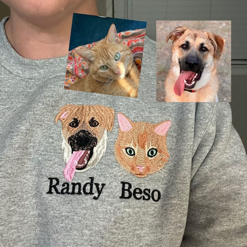 Personalized with Your Pet's Photo Embroidery Hoodie