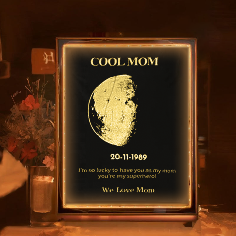 ğŸŒŸCustom Mom Moon Phase Led Art Mirror ğŸŒŸ