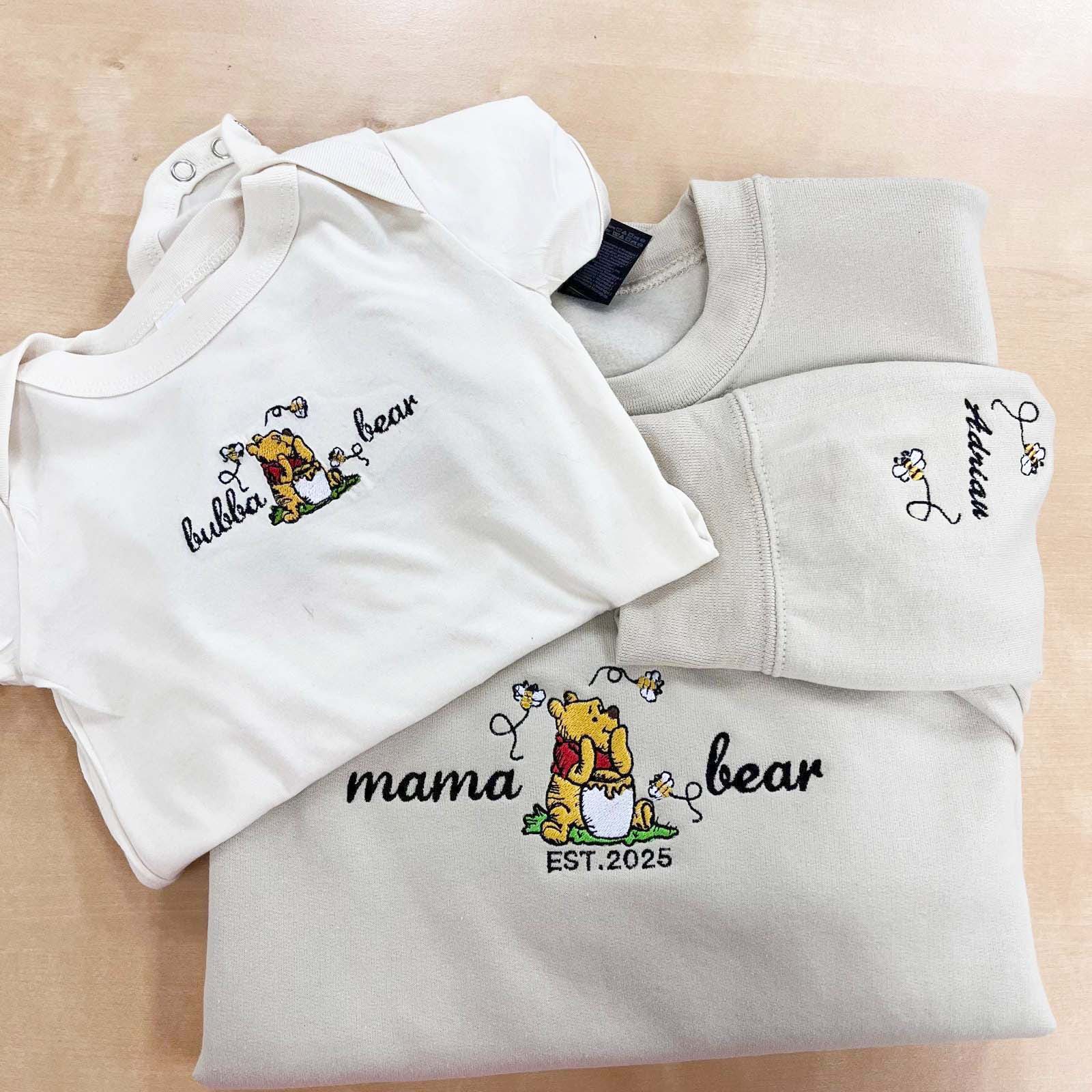 Custom Mama Bear Embroidered Sweatshirt