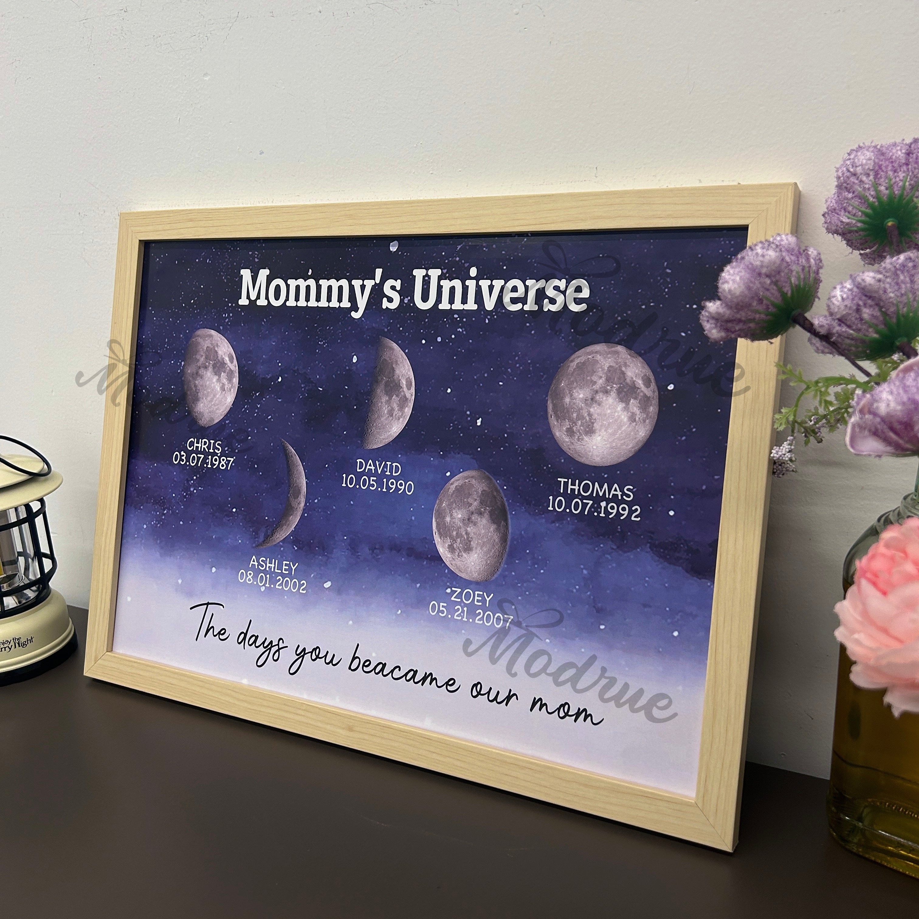 Starry Night Customize Birth Moon Frame Mother's Day Gift