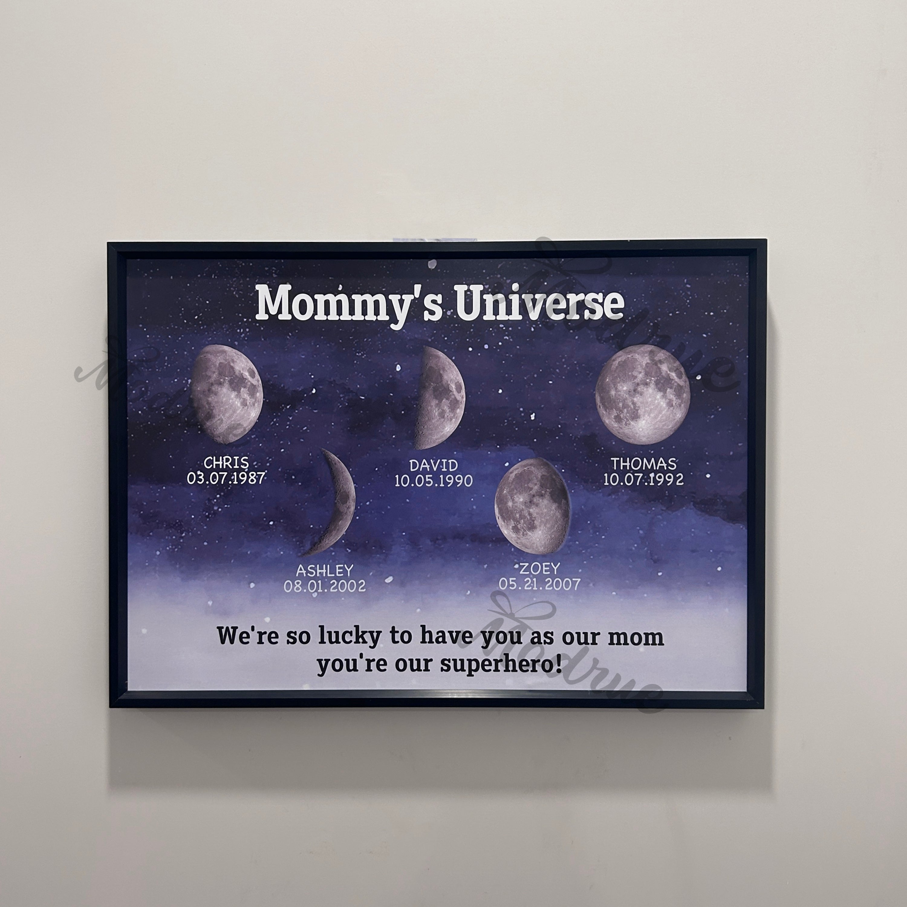 Starry Night Customize Birth Moon Frame Mother's Day Gift