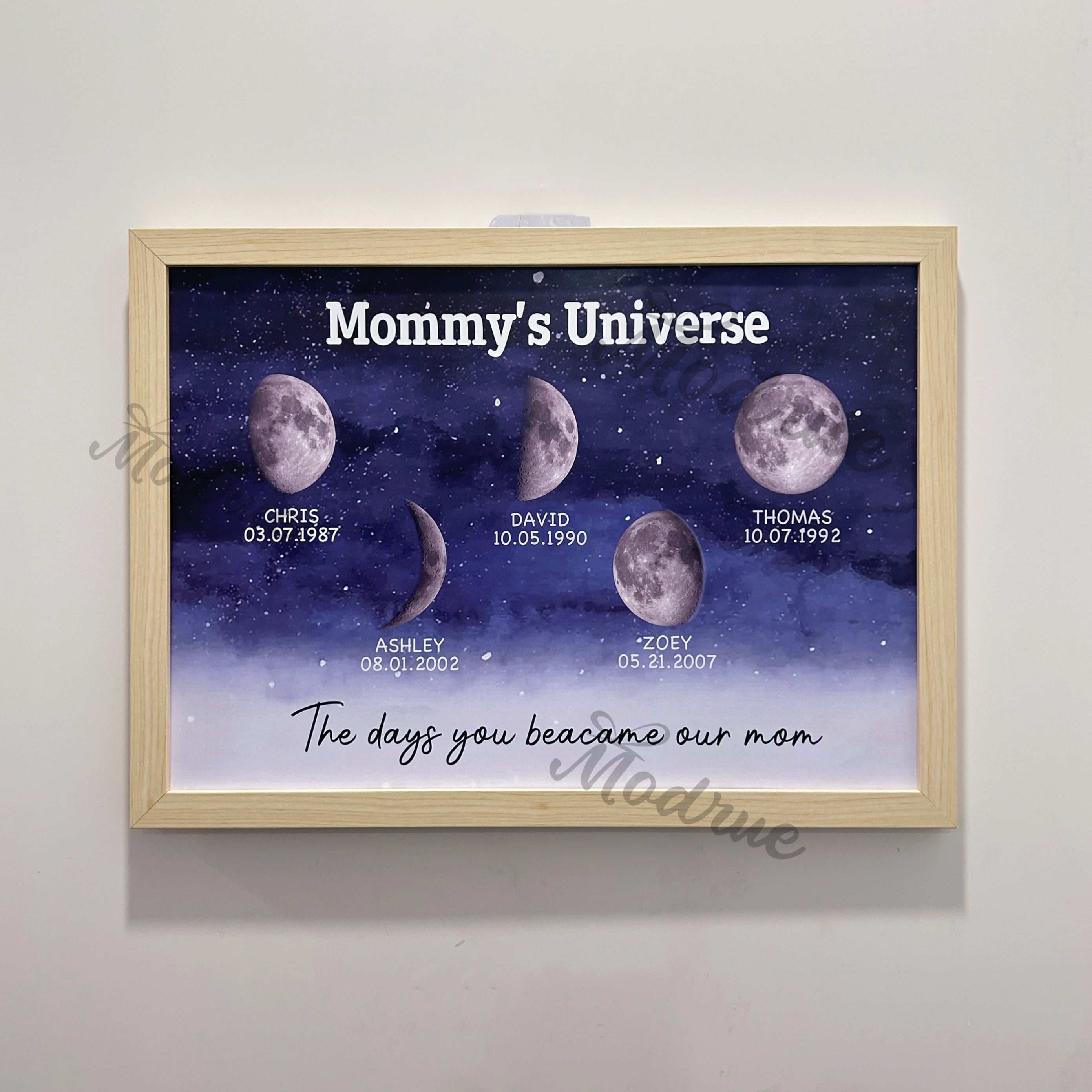 Starry Night Customize Birth Moon Frame Mother's Day Gift