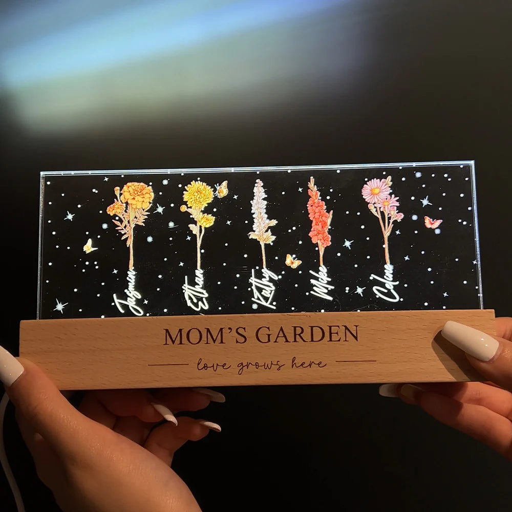 50%OFFğŸŒŸ Birth Month Flower Personalized LED Night Light