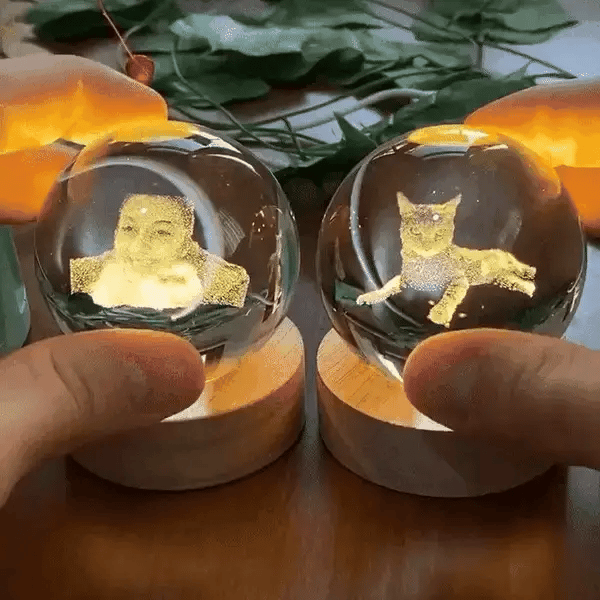 Custom 3D Photo Crystal Ball
