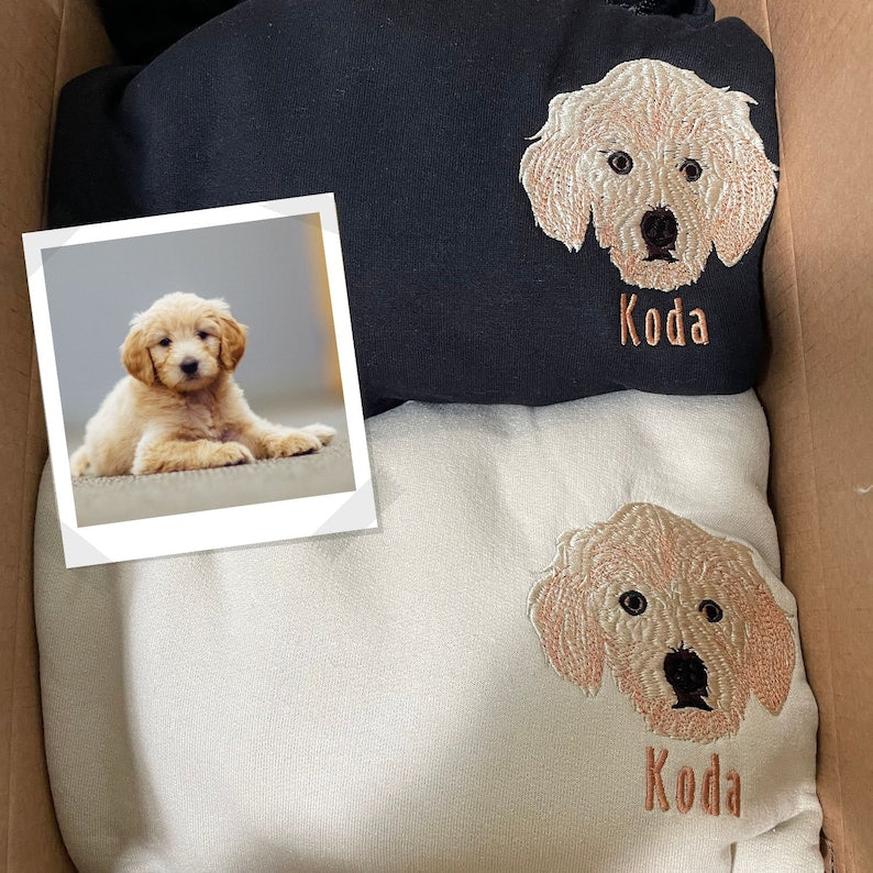 Personalized with Your Pet's Photo Embroidery Hoodie