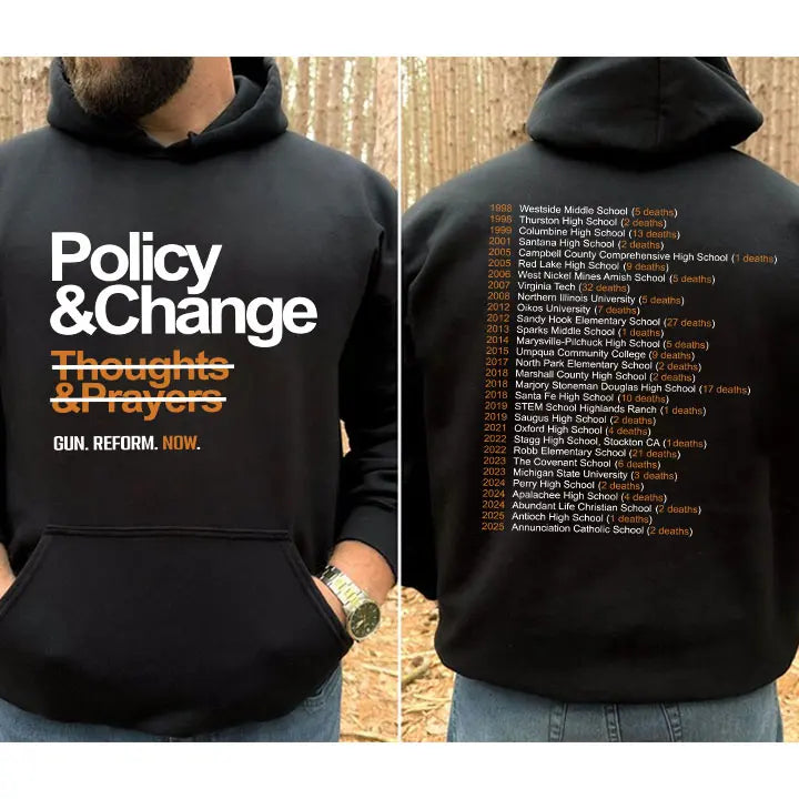 Policy and Change Gun Reform Graphic Shirt