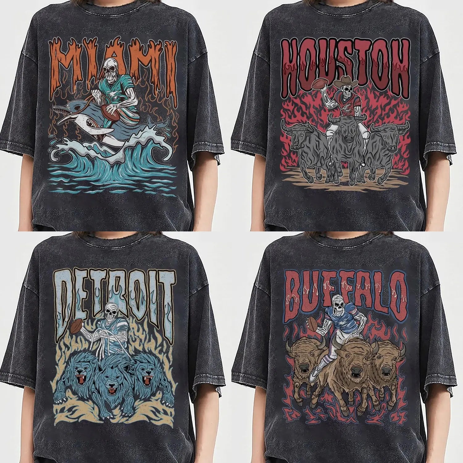 Football Skull Vintage Shirt