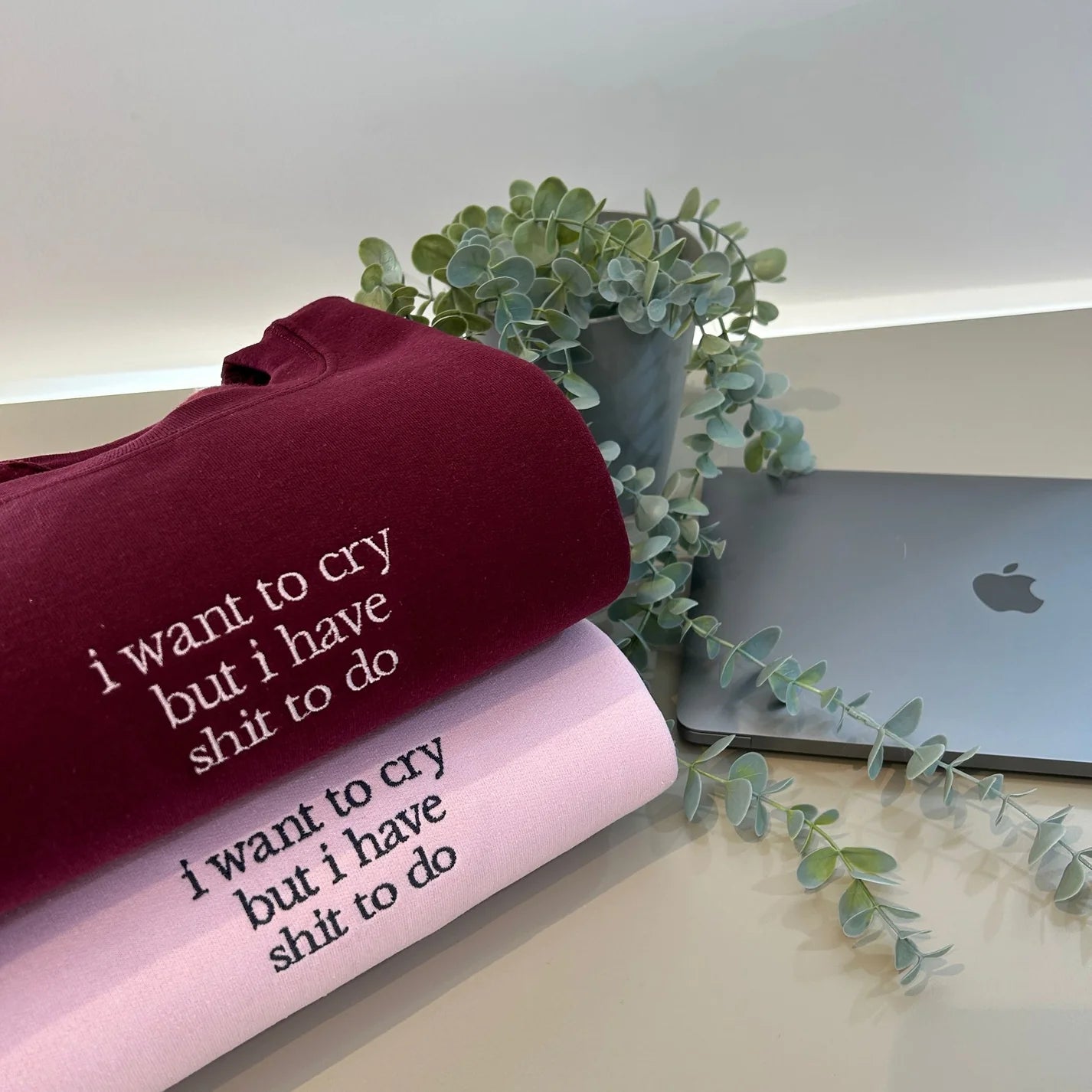 Slogan Embroidered Sweatshirt