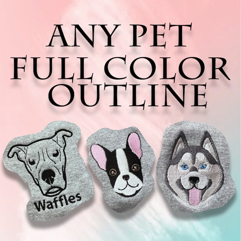 Custom embroidered pet T shirt, hoodie, sweatshirt embroidered