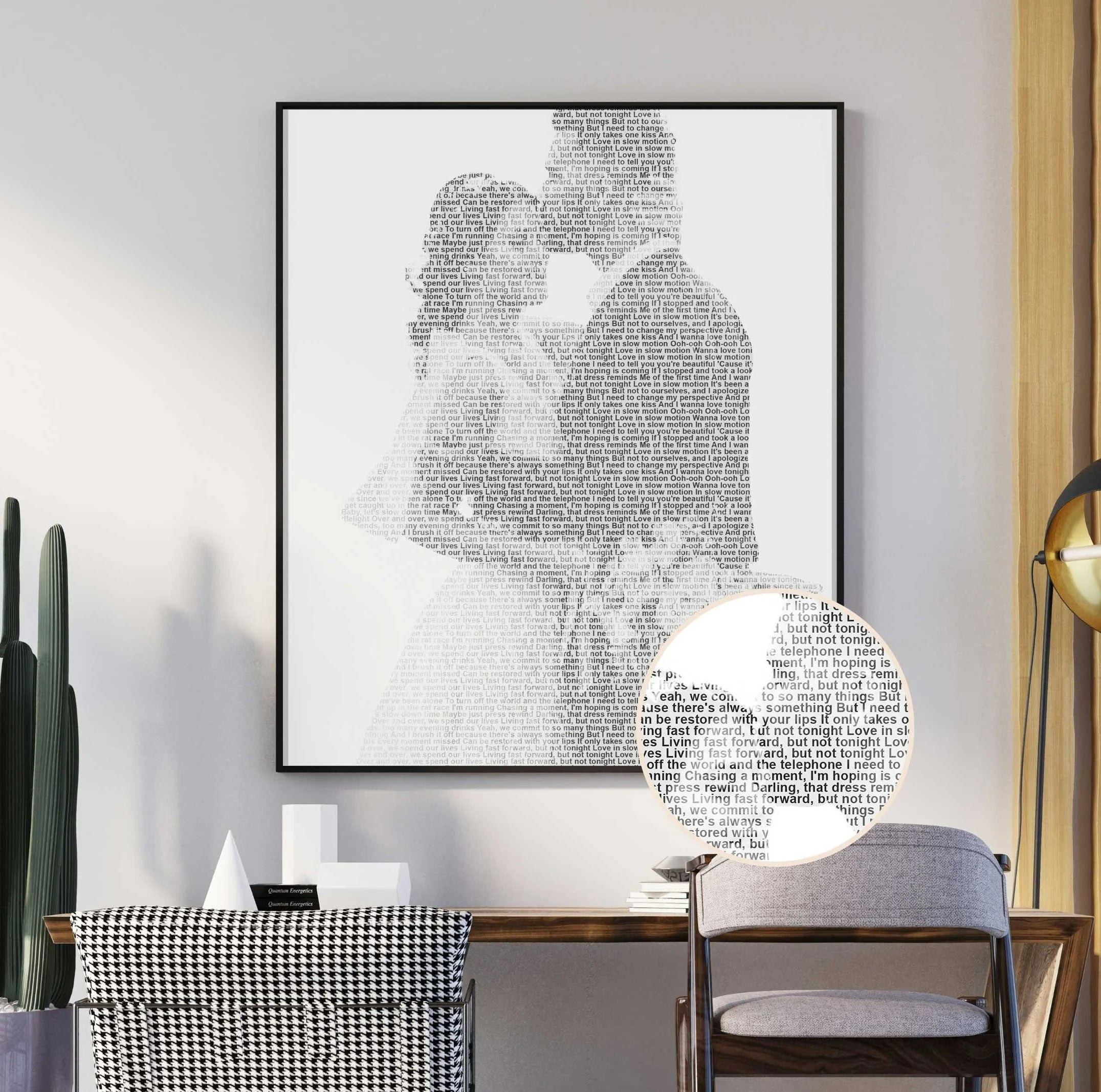 Portrait Song Lyrics Photo Frame with NFC Wall Art