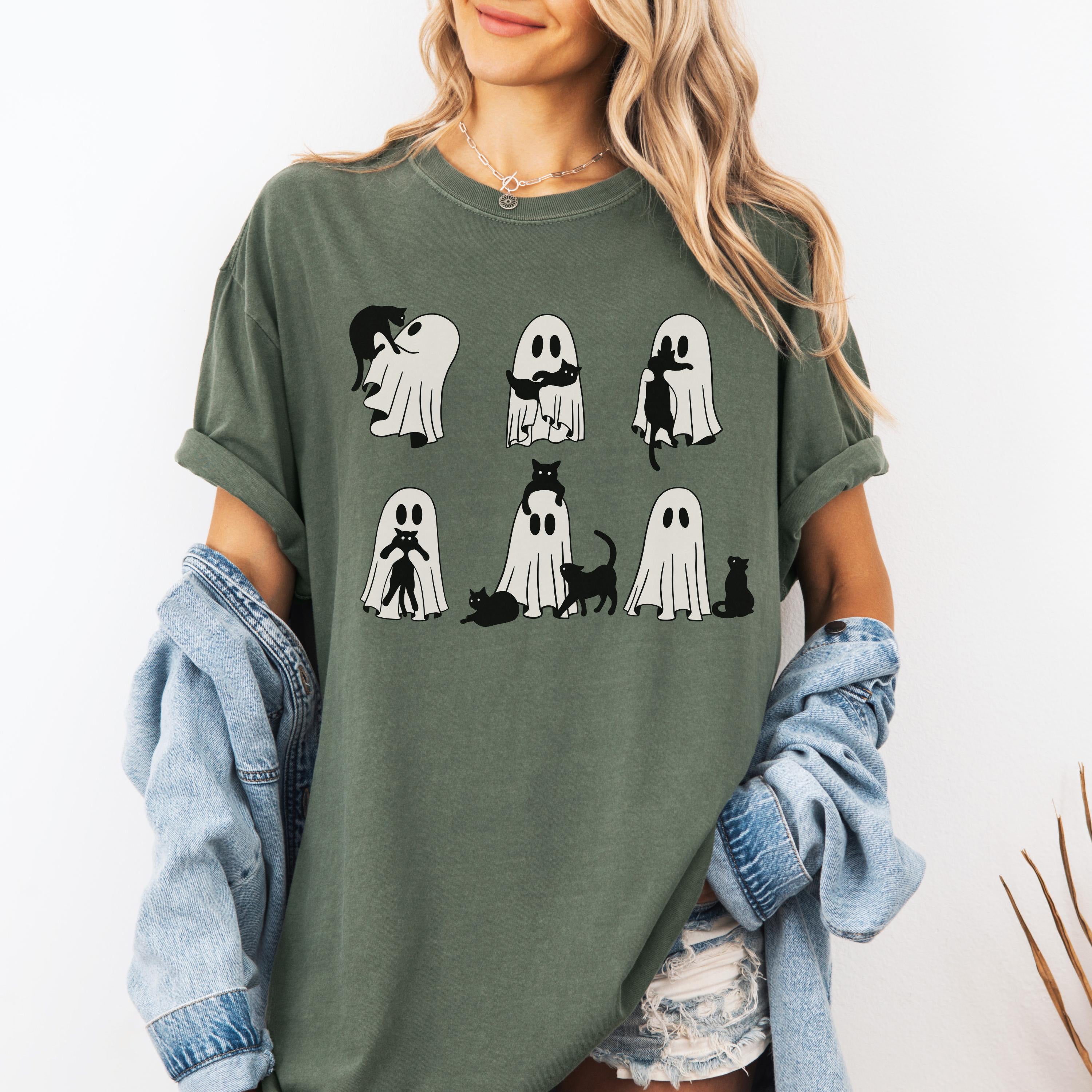 Ghost Cat Halloween Sweatshirt