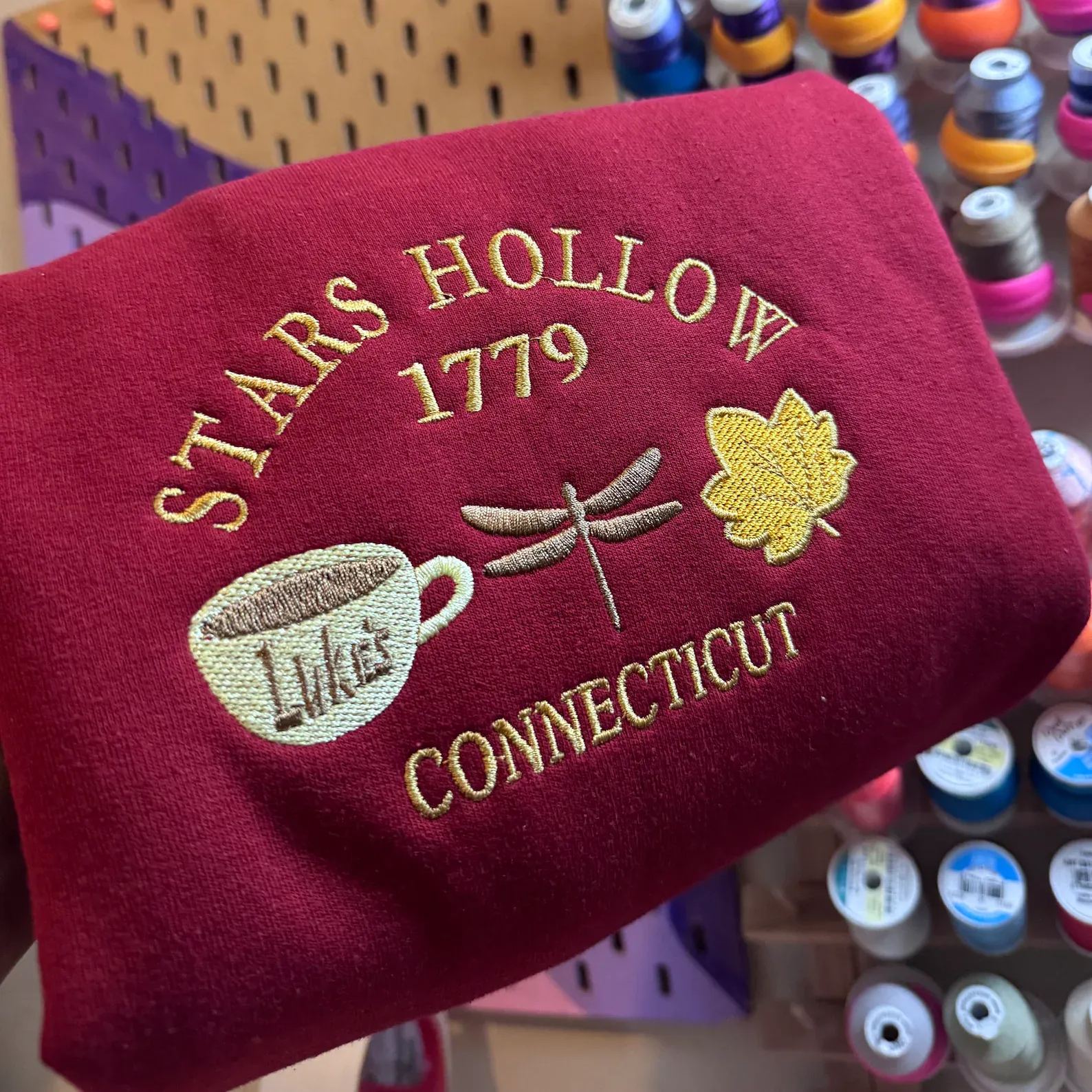 Stars Hollow Embroidered Fall Sweatshirt/Hoodie