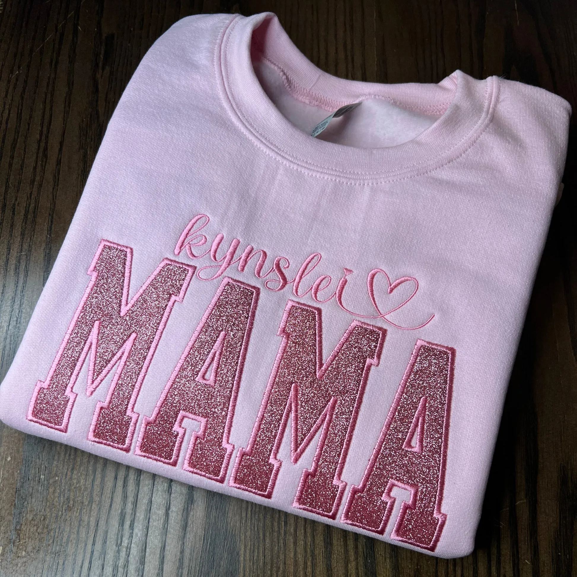 Glitter MAMA Embroidered Sweatshirt