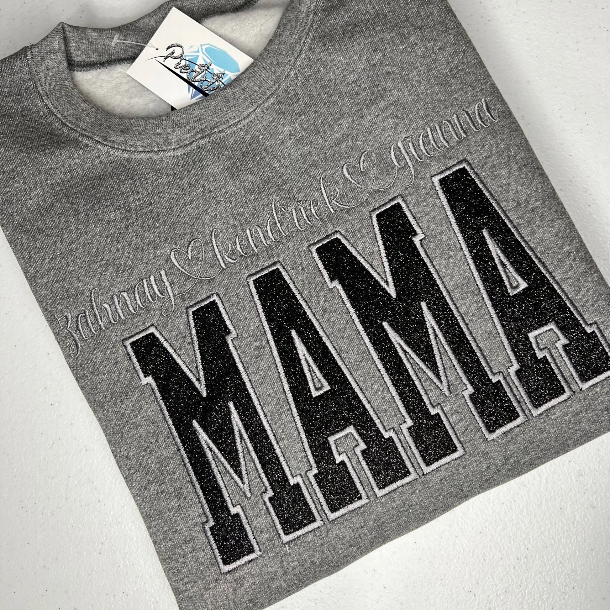 Glitter MAMA Embroidered Sweatshirt