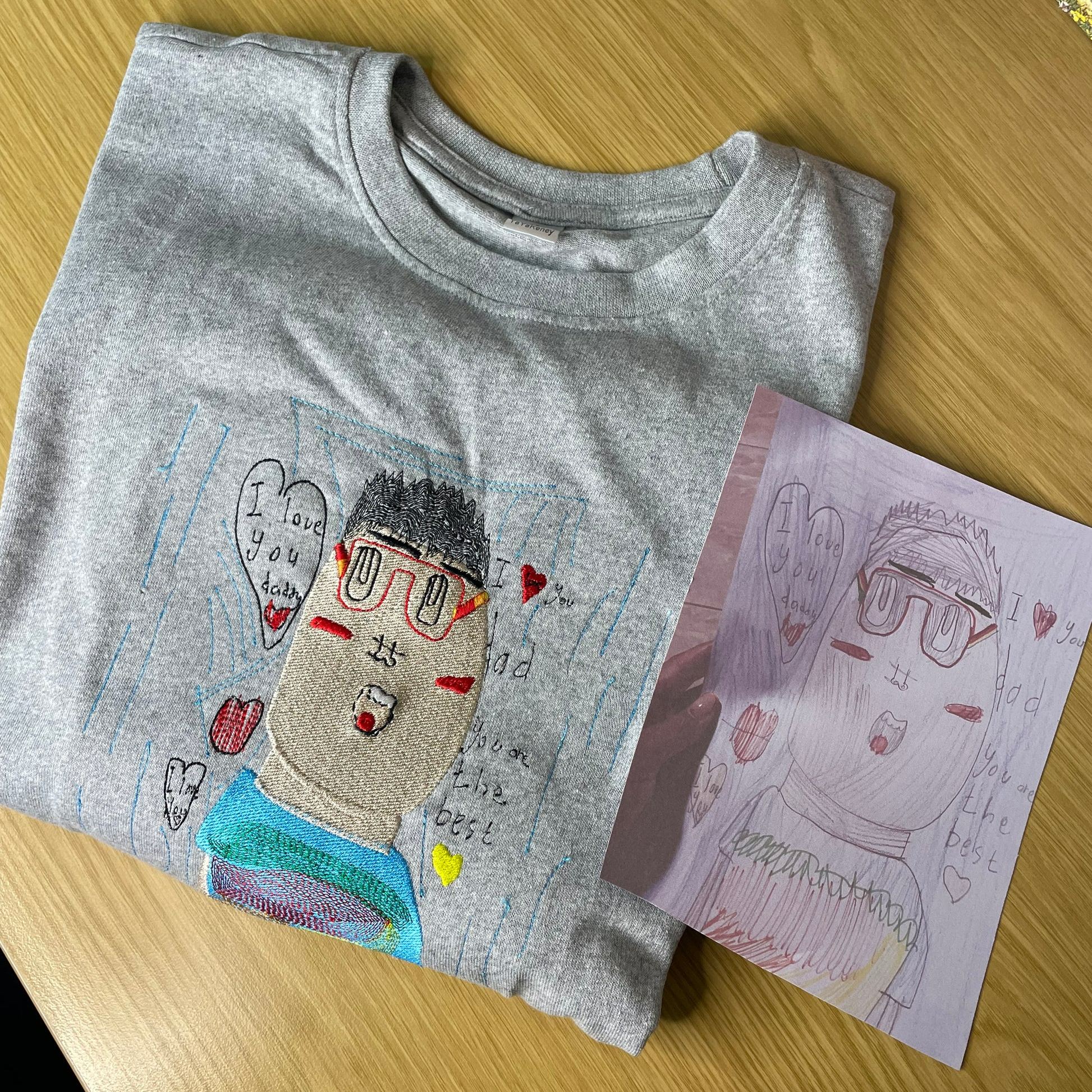 Custom Embroidered Kids' Drawing Sweatshirt
