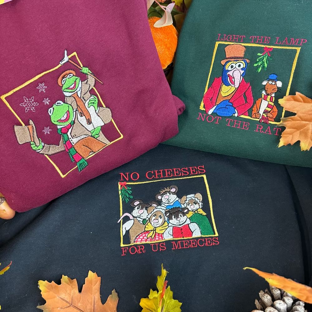 No Cheeses for Us Meeces Embroidered Sweatshirt