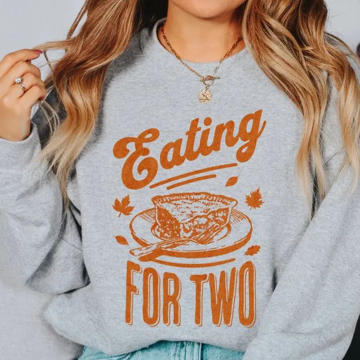 Eating for Two Pregnancy Announcement Shirt