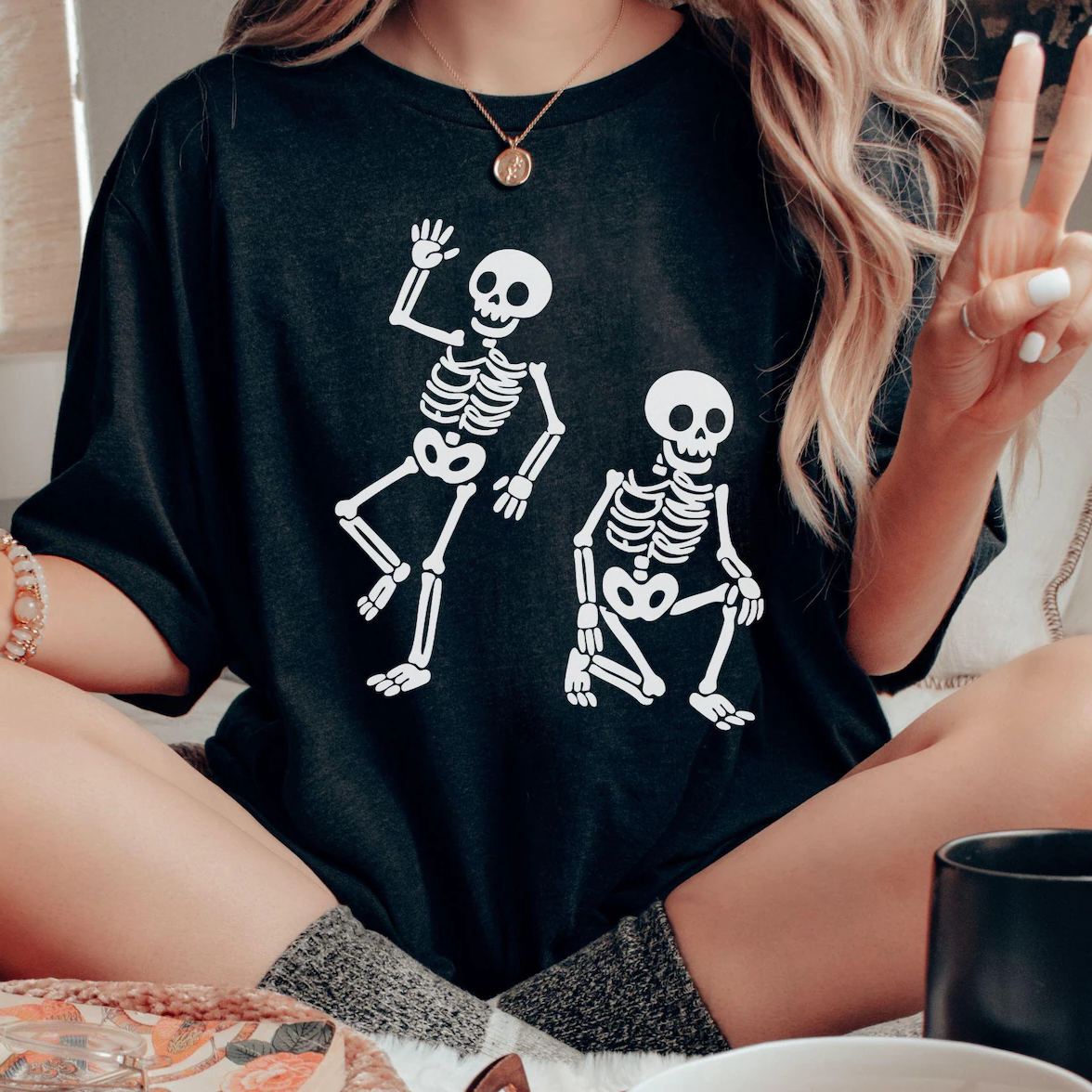 Subtle Skeletons Fk Halloween Shirt