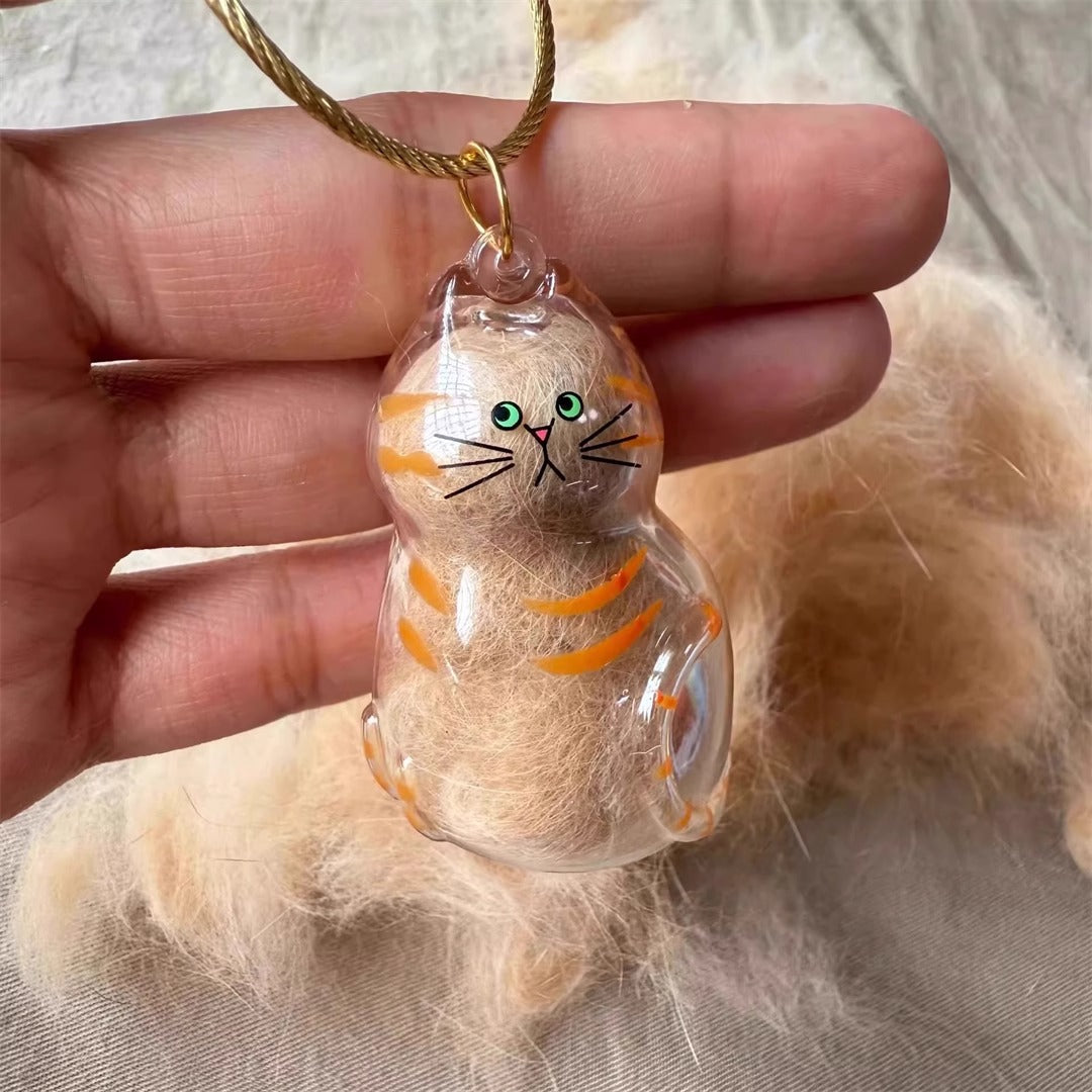Dog Hair Storage Cute Pendant Keychain BagPendant Couple Car Key Chains Jewelry SouvenirCollection Gift Decoration Accessories